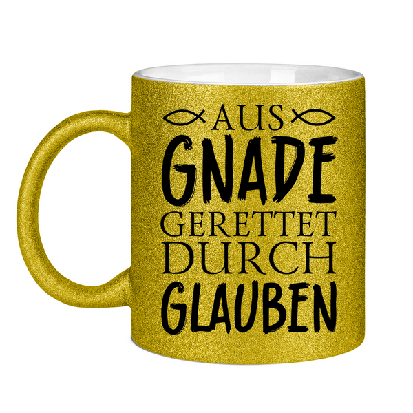 Glitzertasse aus gnade gerettet