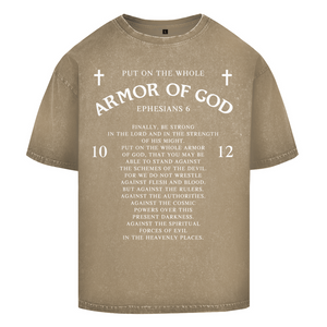 Oversize Washed T-Shirt armor of god ephesians 6