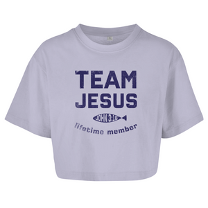 Damen Oversize Crop team jesus john 3:16