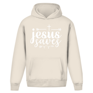 Oversize Hoodie Ohne Kordel jesus saves