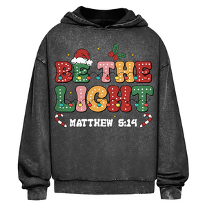 Oversize Washed Hoodie be the light matthew 5:14