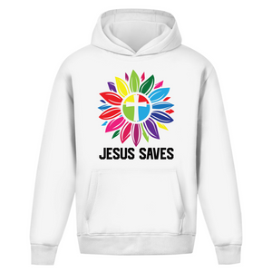 Oversize Hoodie Ohne Kordel jesus saves