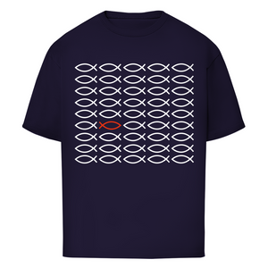 Oversize T-Shirt fisch symbol ICHTHYS