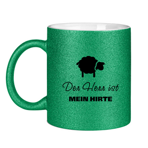 Glitzertasse der herr ist mein hirte