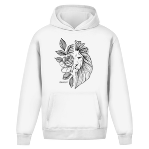 Oversize Hoodie Ohne Kordel Blume Löwe jesaja 33,17