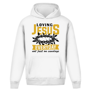 Oversize Hoodie Ohne Kordel loving jesus everyday