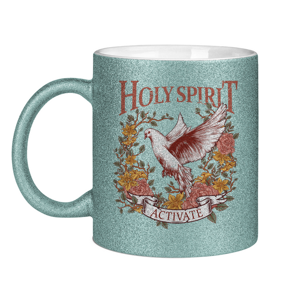 Glitzertasse holy spirit activate taube