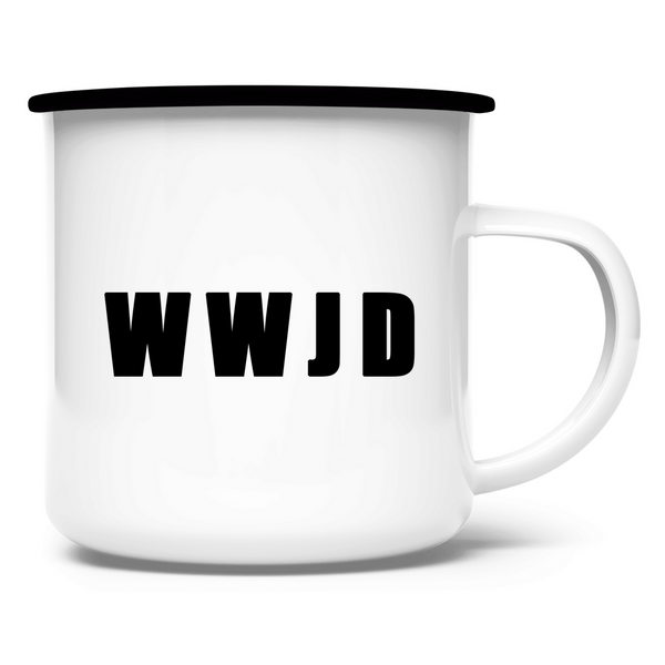 Emaille Tasse wwjd