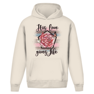 Oversize Hoodie Ohne Kordel his love gives life