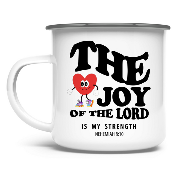 Emaille Tasse the joy of he lord nehemiah 8:10