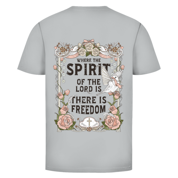 Herren T-Shirt where the spirit of the lord