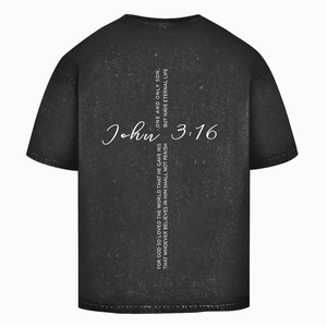Oversize Washed T-Shirt for god so loved the world john 3:16