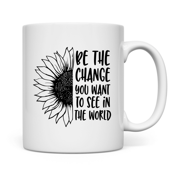 Tasse sonnenblume be the change