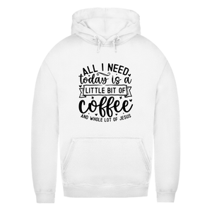 Damen Hoodie little bit of coffee and whole lot of jesus