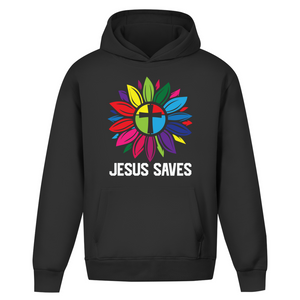 Oversize Hoodie Ohne Kordel jesus saves