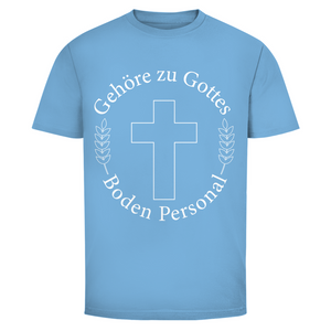 Herren T-Shirt gehöre zu gottes boden personal