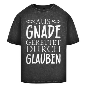 Oversize Washed T-Shirt aus gnade gerettet