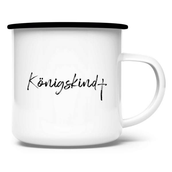 Emaille Tasse königskind