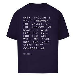 Oversize T-Shirt i will fear no evil psalm 23:4