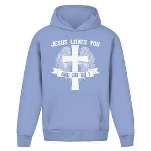 Oversize Hoodie Ohne Kordel jesus loves you and so do i