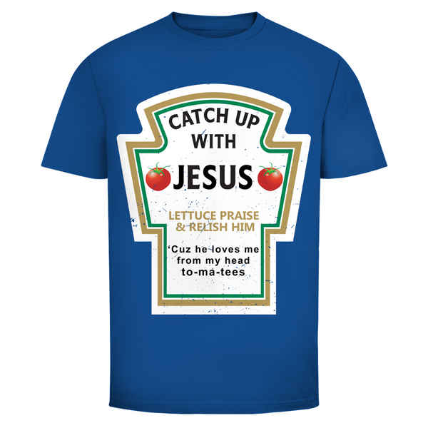 Herren T-Shirt catch up with jesus