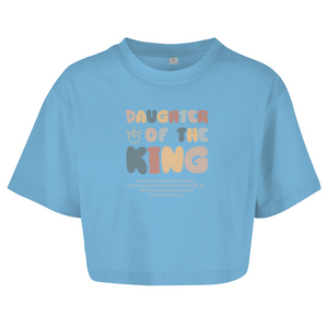 Damen Oversize Crop Top daughter of the king 2 corinthians 6:18