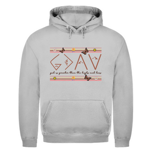 Herren Hoodie god is greater than the highs and lows