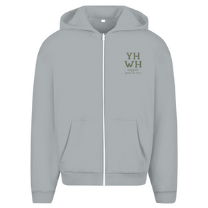Oversize Zipper Hoodie yhwh every breath speakt his name