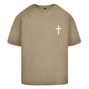 Oversize Washed T-Shirt kreuz