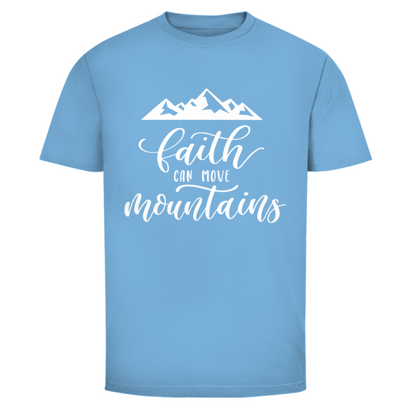 Herren T-Shirt faith can move mountains