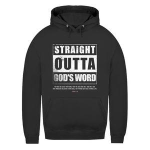 Damen Hoodie straight outta gods word john 3:16