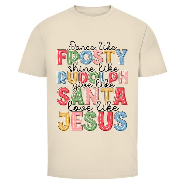 Herren T-Shirt give like santa love like jesus