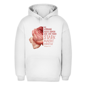 Unisex Oversize Hoodie der mich stark macht rose philipper 4:13