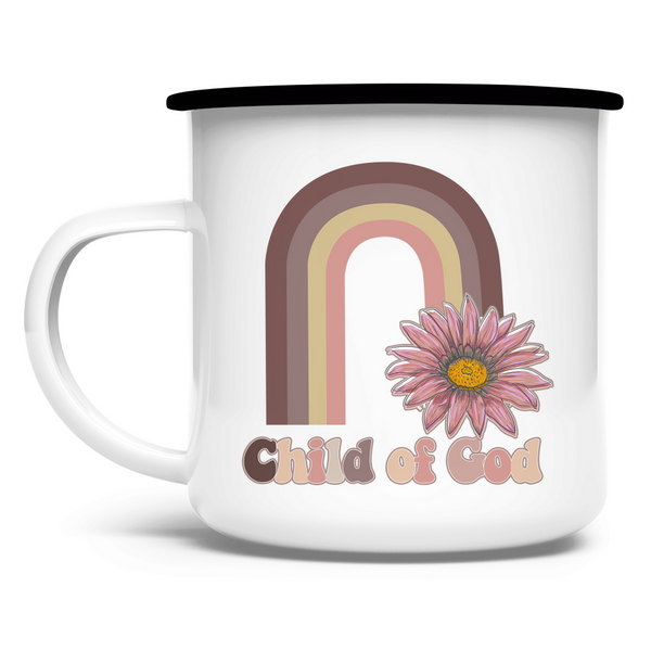 Emaille Tasse child of god regenbogen