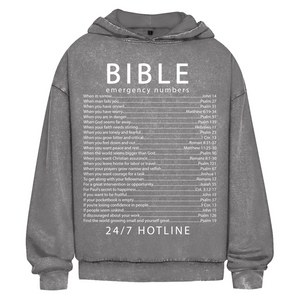 Oversize Washed Hoodie bible