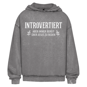 Oversize Washed Hoodie introvertiert