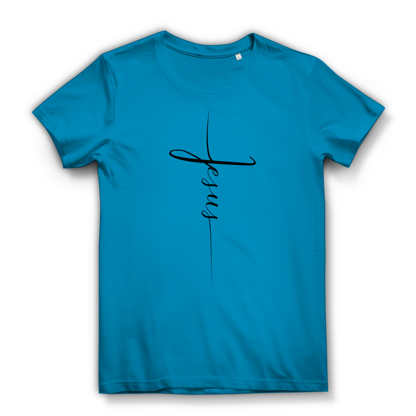 Damen Bio T-Shirt jesus kreuz