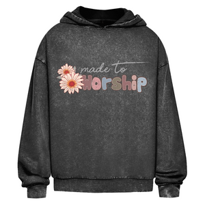 Oversize Washed Hoodie made to worship