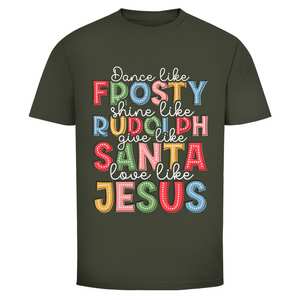 Herren T-Shirt give like santa love like jesus