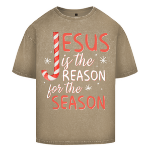 Oversize Washed T-Shirt jesus is the reason for the season