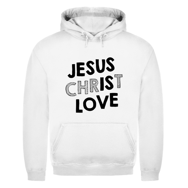 Herren Hoodie jesus christ love