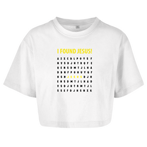 Damen Oversize Crop Top i found jesus