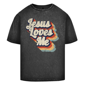 Oversize Washed T-Shirt jesus loves me