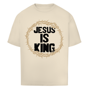 Oversize T-Shirt jesus is king dornenkrone