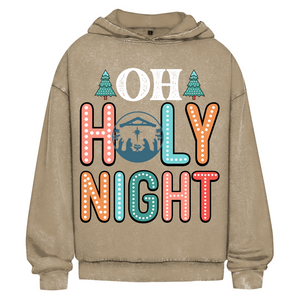 Oversize Washed Hoodie oh holy night