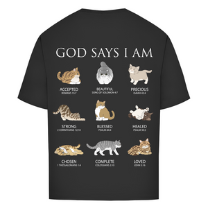 Oversize T-Shirt god says i am accepted romans 15:7