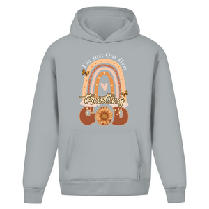 Oversize Hoodie Ohne Kordel trusting god