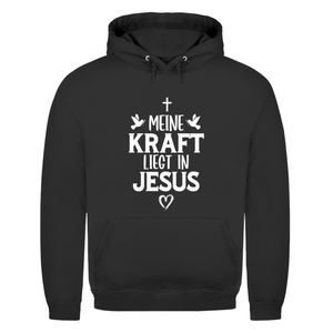 Herren Hoodie meine kraft liegt in jesus