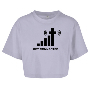 Damen Oversize Crop Top get connected