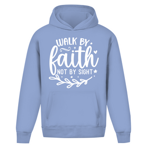 Oversize Hoodie Ohne Kordel walk by faith not by sight